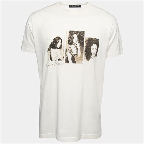 Dolce & Gabbana White Monica Bellucci Print T